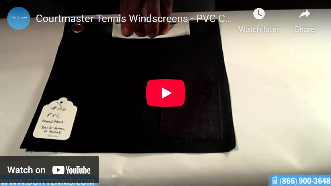 Courtmaster Tennis Windscreens - PVC Open Mesh