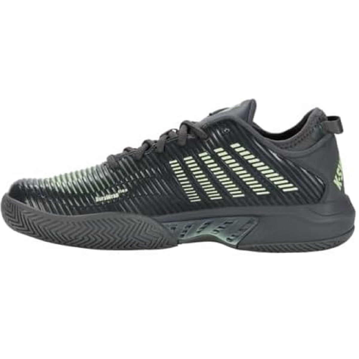 06615-078 K-Swiss Men's Hypercourt Supreme Tennis Shoes (Urban Chic/Soft Neon Green) - Left