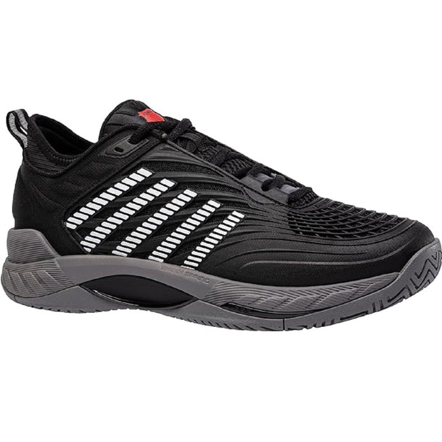 09071-038  K-Swiss Men's Hypercourt Supreme 2 Tennis Shoes (Black/Steel Gray/Firey Red)