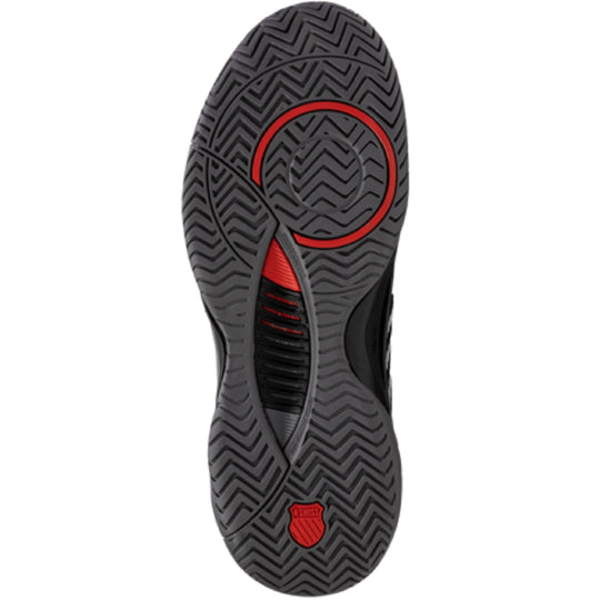 09071-038  K-Swiss Men's Hypercourt Supreme 2 Tennis Shoes (Black/Steel Gray/Firey Red)