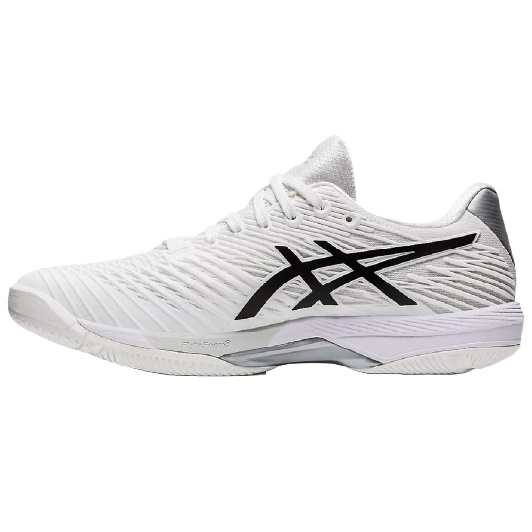 1041A182-100 ASICS Men's Solution Speed FF 2 Tennis Shoe (White/Black) - Left