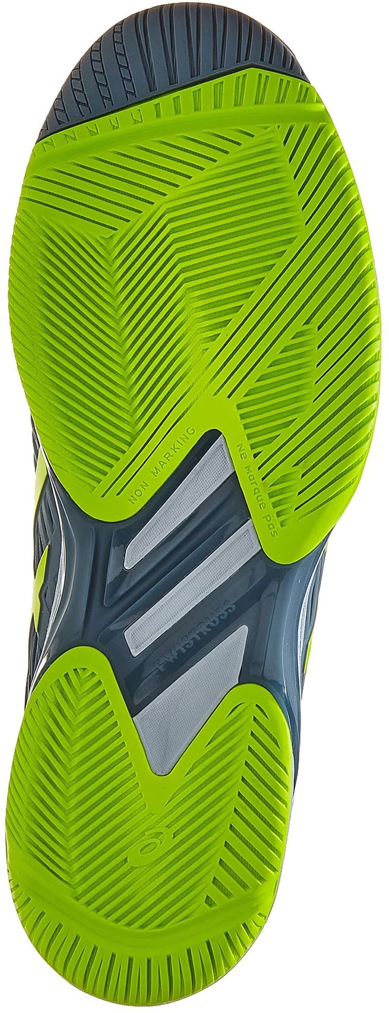 1041A182-402 Asics Men's Solution Speed FF 2 Tennis Shoes (Steel Blue/Hazard Green)