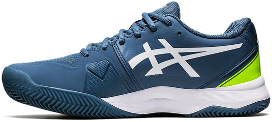 1041A221-400 Asics Men's Gel Challenger 13 Clay Court Tennis Shoes (Steel Blue/White)