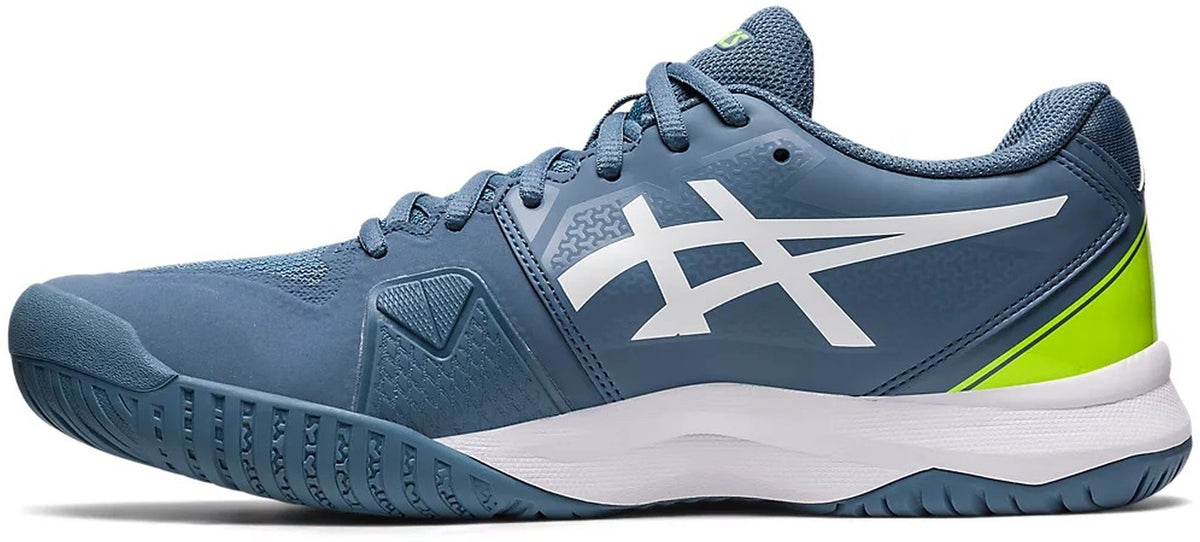 1041A222-400 Asics Men's Gel Challenger 13 Tennis Shoes (Steel Blue/White)
