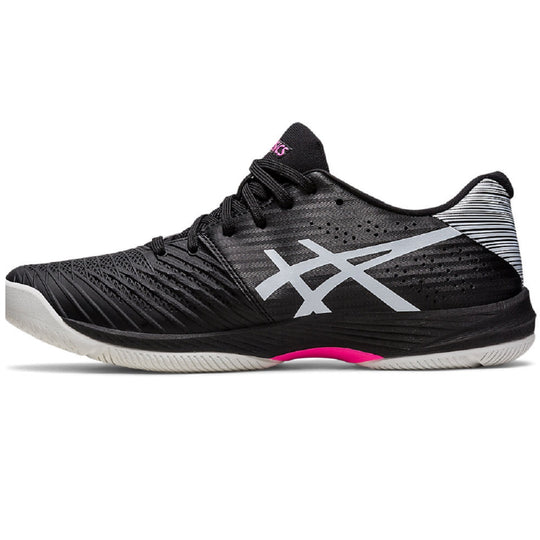 1041A298-002 Asics Men's Solution Swift FF Tennis Shoes (Black/Hot Pink) - Left