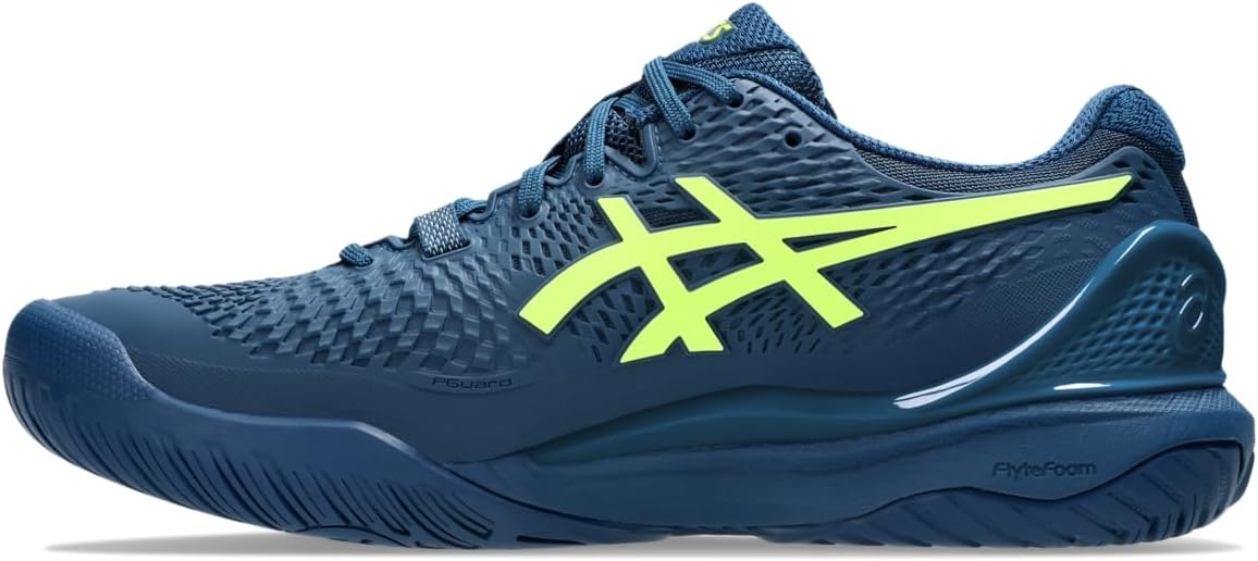 1041A330-404 Asics Men's Gel-Resolution 9 Tennis Shoe (Mako Blue/Safety Yellow)