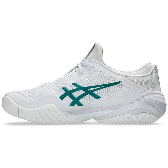1041A361-100 Asics Men's Court FF 3 Novak Tennis Shoes (White/Pitch Green)