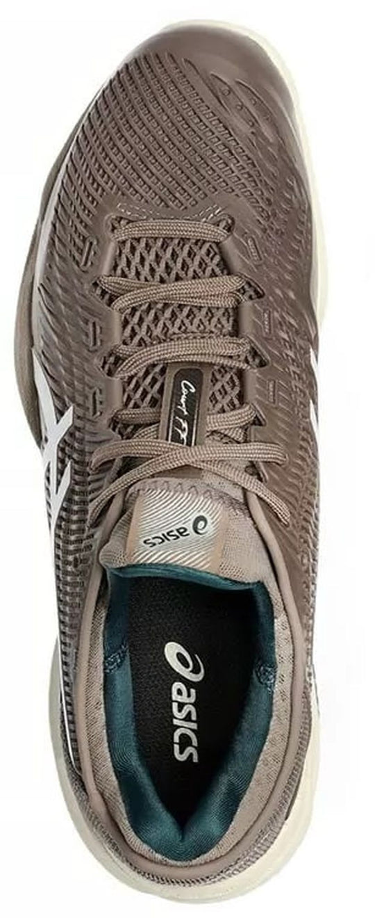 1041A370-020 Asics Men's Court FF 3 Tennis Shoes (Taupe Grey/White)