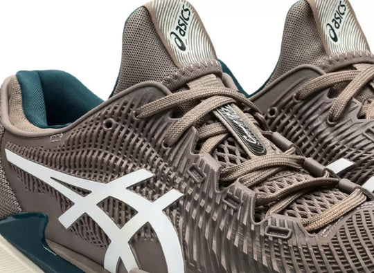 1041A370-020 Asics Men's Court FF 3 Tennis Shoes (Taupe Grey/White)