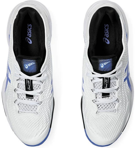 1041A370-102 Asics Men's Court FF 3 Tennis Shoes (White/Sapphire)