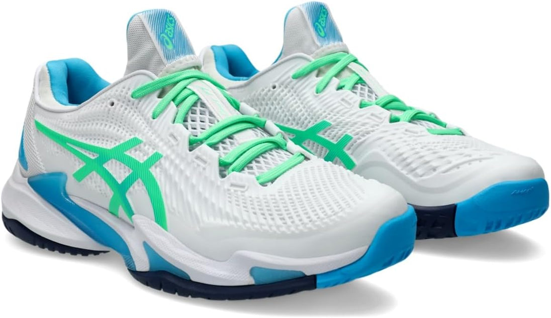 1041A370-103 Asics Men's Court FF 3 Tennis Shoes (White/New Leaf)hite)