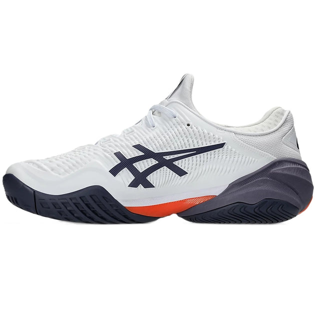 1041A370-104 Asics Men's Court FF 3 Tennis Shoes (White/Greyish Purple)