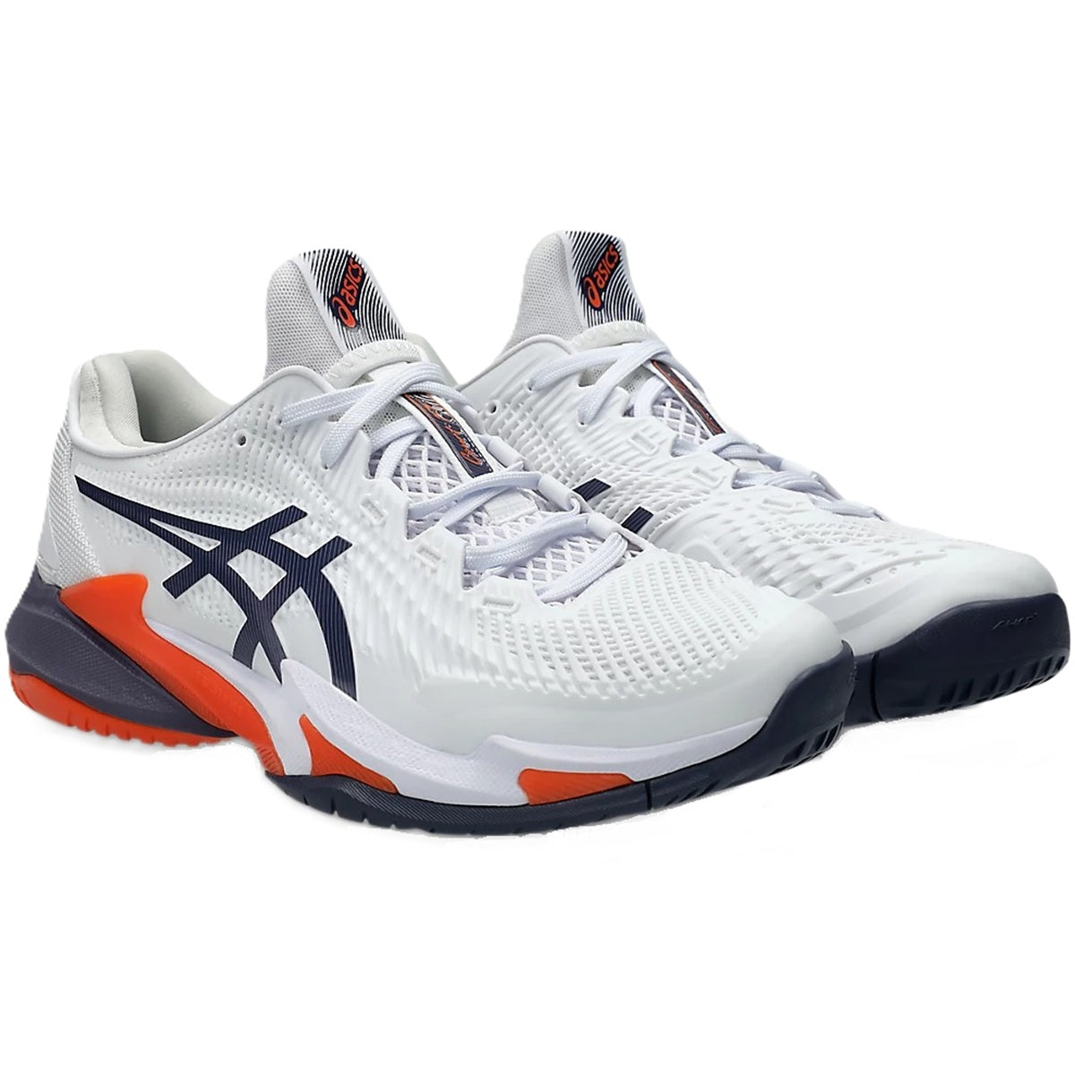 1041A370-104 Asics Men's Court FF 3 Tennis Shoes (White/Greyish Purple)