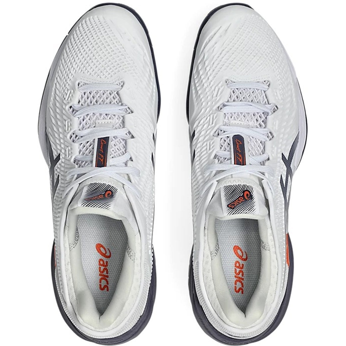1041A370-104 Asics Men's Court FF 3 Tennis Shoes (White/Greyish Purple)
