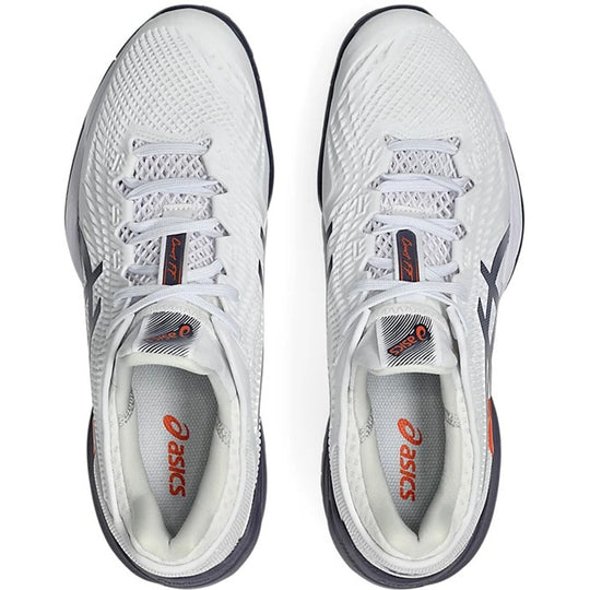 1041A370-104 Asics Men's Court FF 3 Tennis Shoes (White/Greyish Purple)