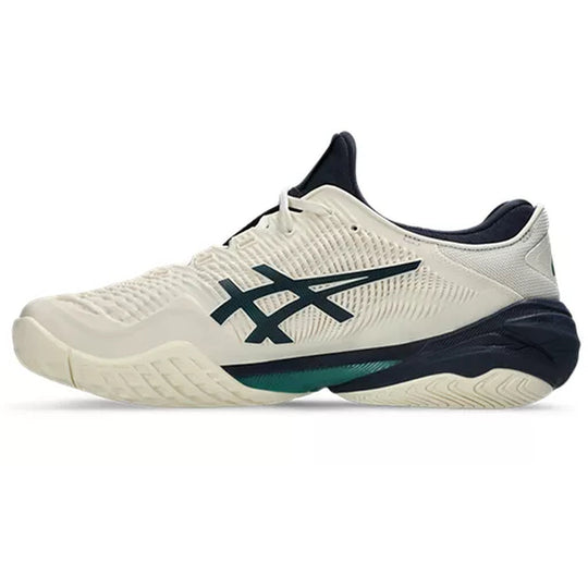 1041A370-105 Asics Men's Court FF 3 Tennis Shoes Cream Jasper Green