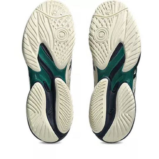 1041A370-105 Asics Men's Court FF 3 Tennis Shoes Cream Jasper Green