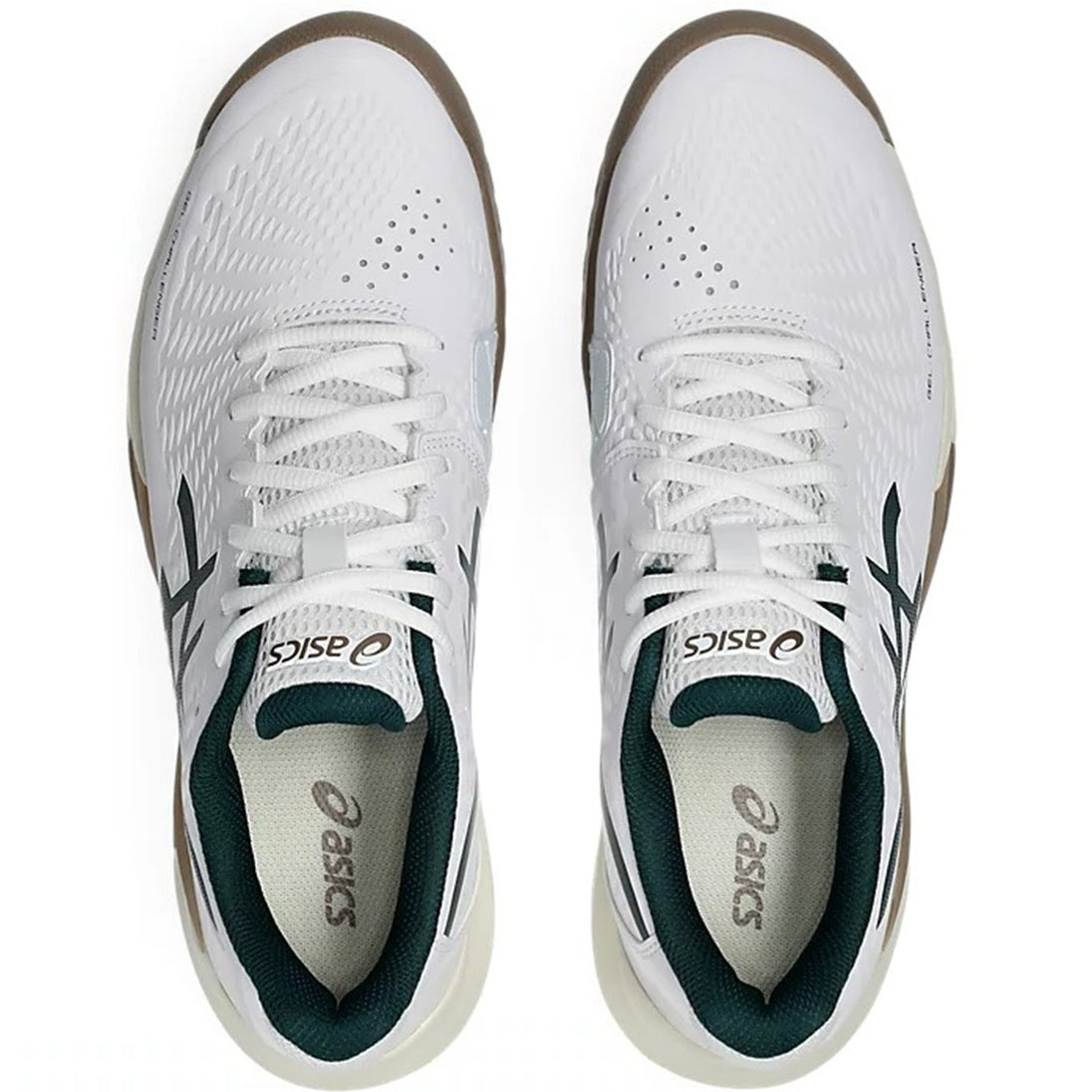 1041A405-104 Asics Men's Gel Challenger 14 Tennis Shoes (White/Saxon Green)