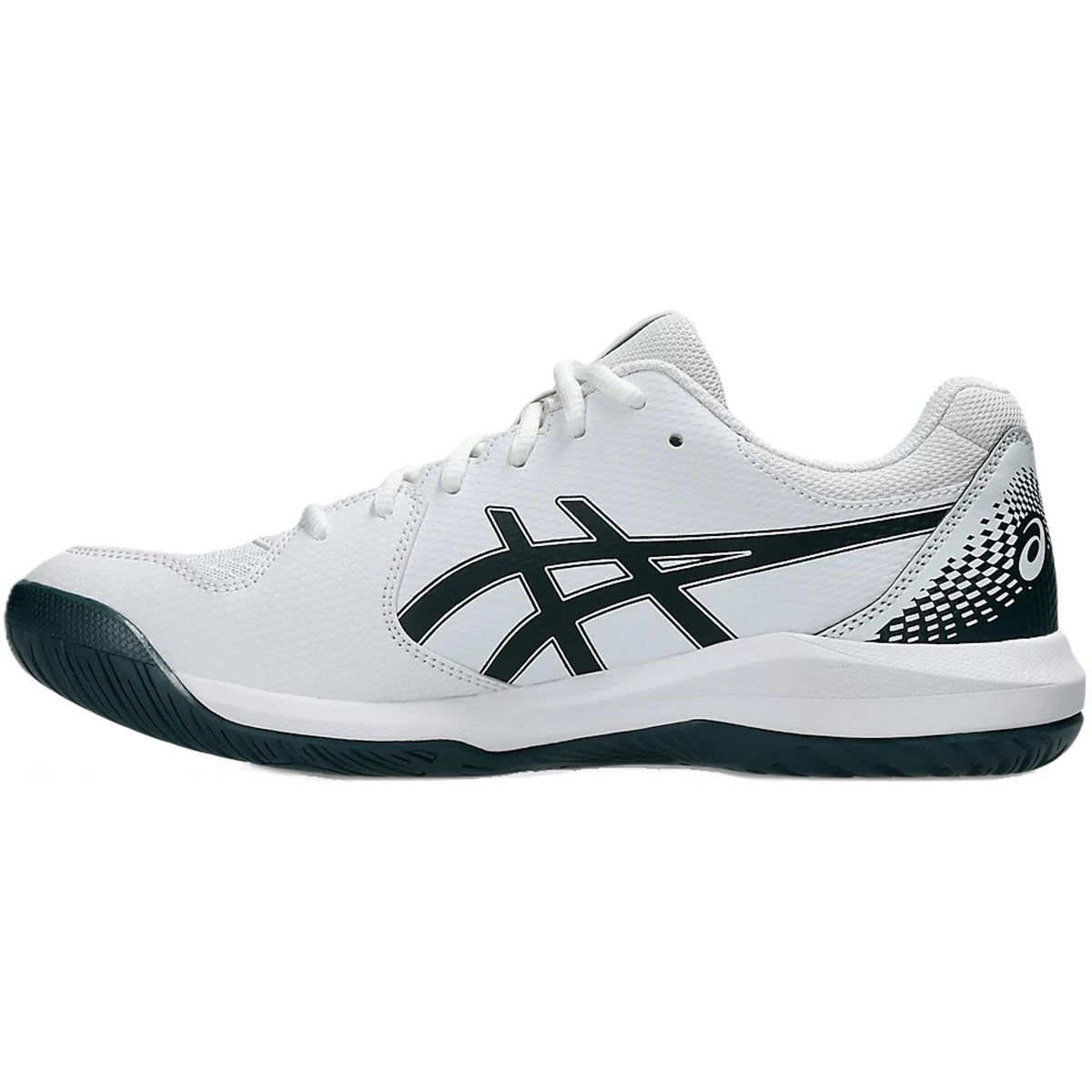 1041A408-104 Asics Men's Gel-Dedicate 8 Tennis Shoes (White/Saxon Green)