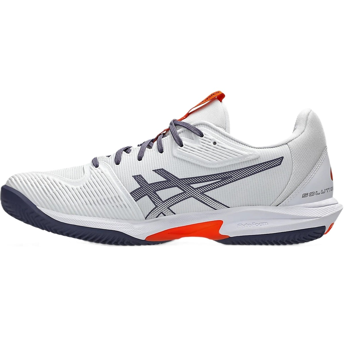 1041A4378103 Asics Men's Solution Speed FF 3 Tennis Shoes (White/Greyish Purple)