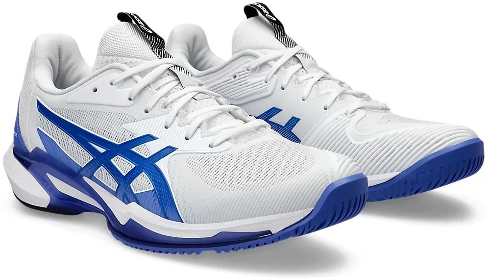1041A438-100 Asics Men's Solution Speed FF 3 Tennis Shoes (White/Tuna Blue)