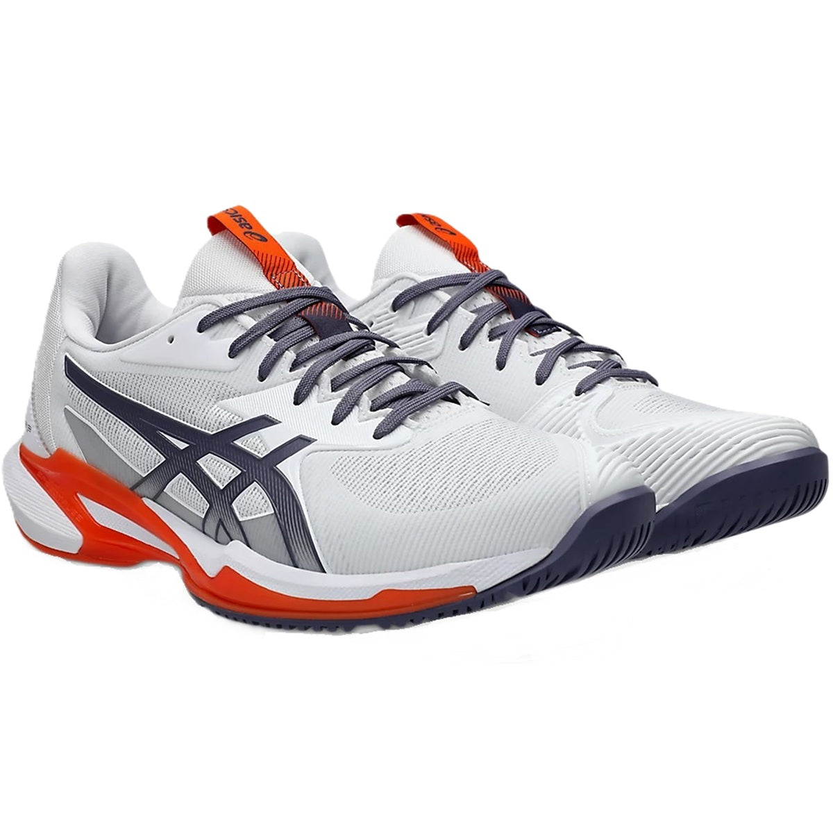 1041A438-103 Asics Men's Solution Speed FF 3 Tennis Shoes (White/Greyish Purple)