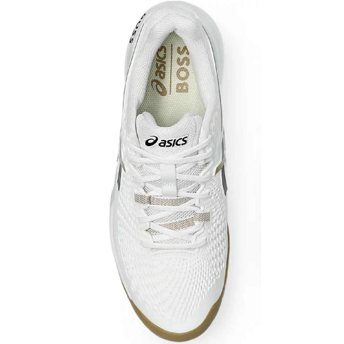 1041A453-100 Asics Men's Gel-Resolution 9 Tennis Shoes (White/Black/Brown)