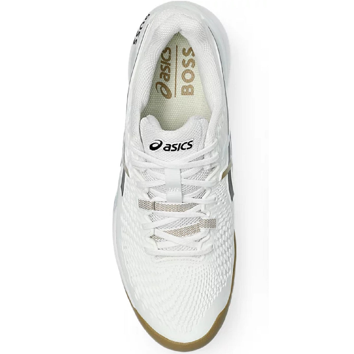 1041A453-100 Asics Men's Gel-Resolution 9 Tennis Shoes (White/Black/Brown)
