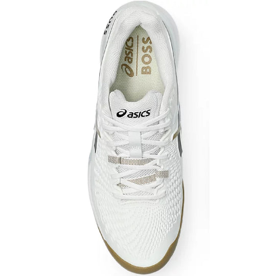 1041A453-100 Asics Men's Gel-Resolution 9 Tennis Shoes (White/Black/Brown)