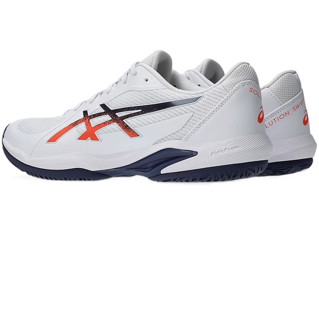 1041A466-102 Asics Men's Solution Swift FF 2 Tennis Shoes (White/Nova Orange)