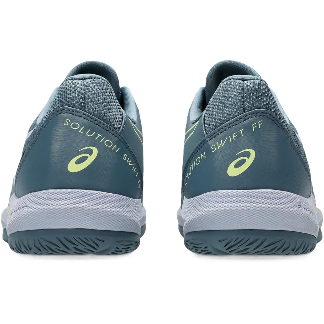 1041A466-402 Asics Men's Solution Swift FF 2 Tennis Shoes (Grey Blue/Pistachio)