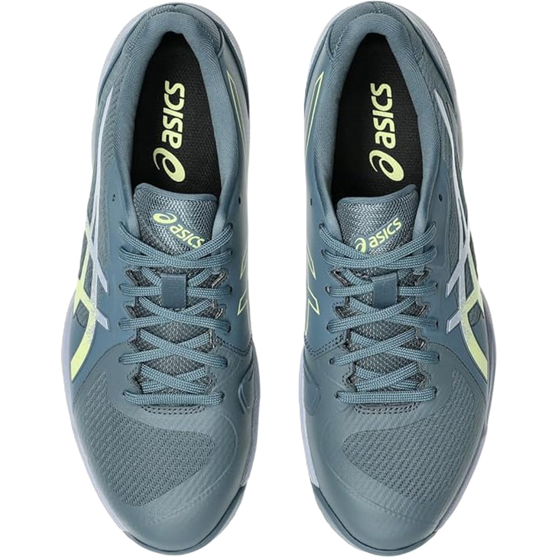 1041A466-402 Asics Men's Solution Swift FF 2 Tennis Shoes (Grey Blue/Pistachio)