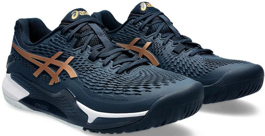 1041A468-960 Asics Men's Gel-Resolution 9 Tennis Shoes (French Blue/Pure Gold)