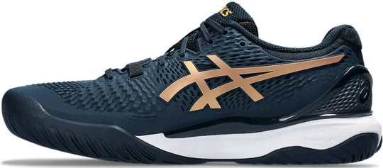 1041A468-960 Asics Men's Gel-Resolution 9 Tennis Shoes (French Blue/Pure Gold)
