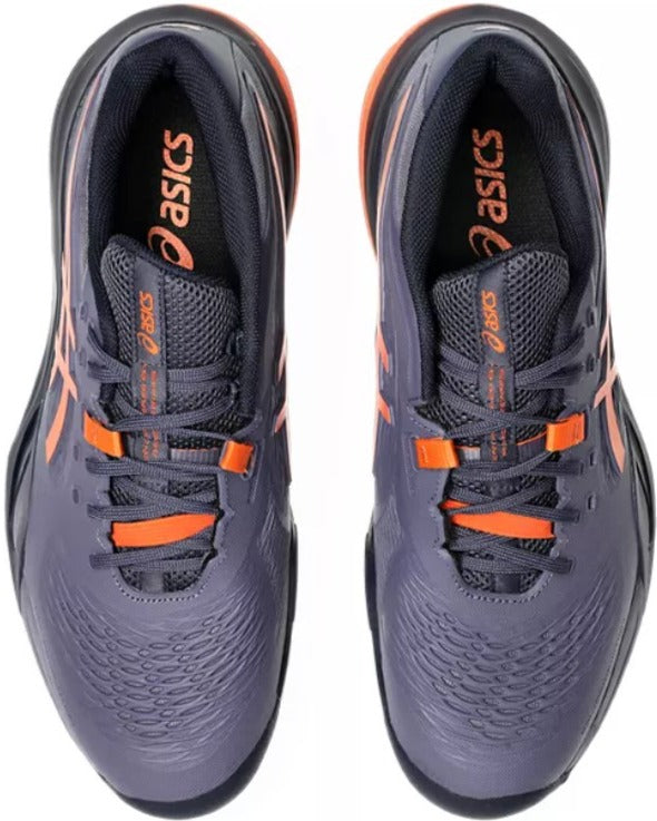 1041A481-500 Asics Men's Gel-Resolution X Tennis Court Shoe (Greyish Purple/Nova Orange)