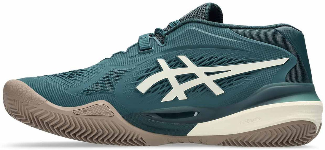 1041A485-300 Asics Men's Gel-Resolution X Clay Tennis Shoes (Saxon Green/Birch)
