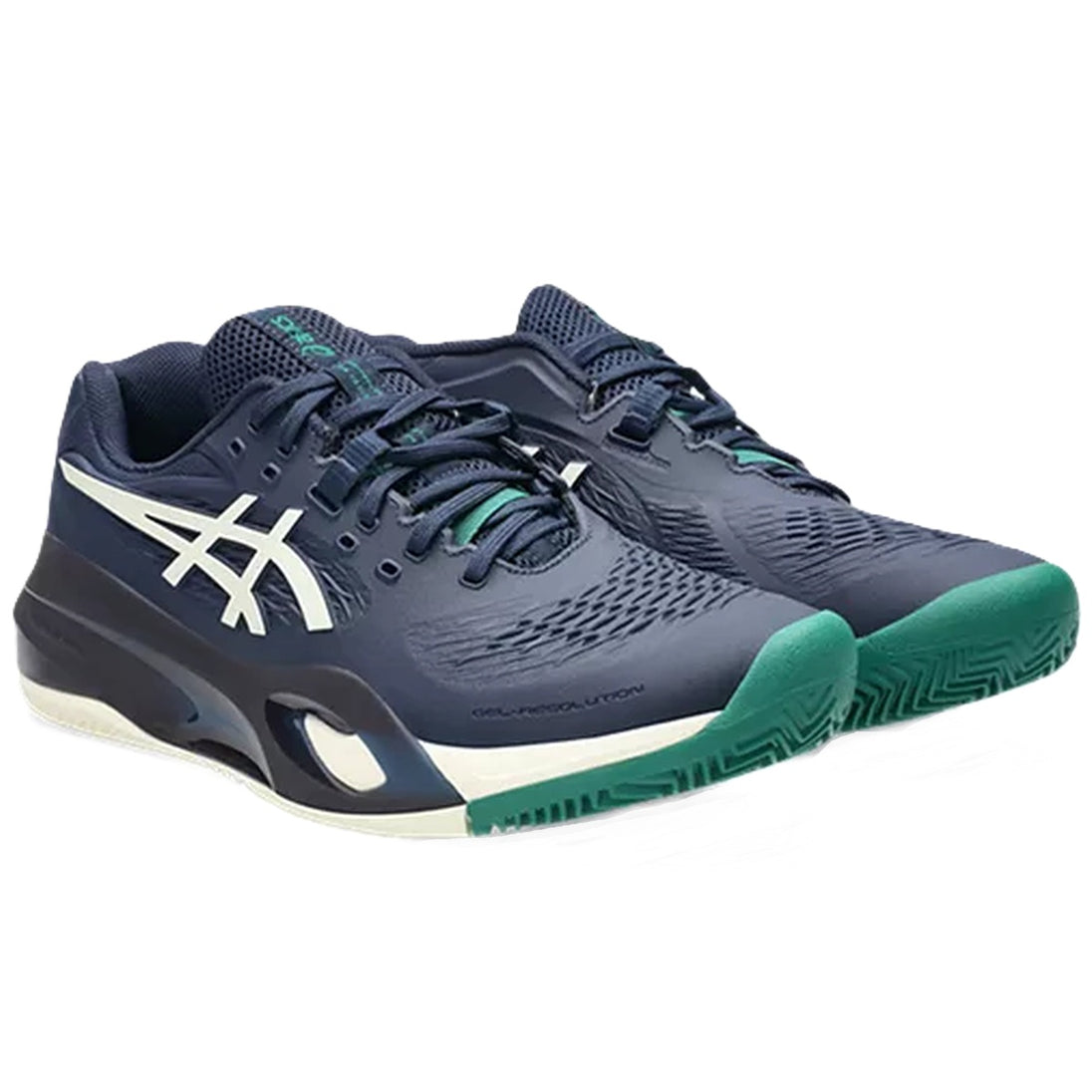 1041A485-400 Asics Men's Gel-Resolution X Clay Tennis Shoes (Midnight/Cream)