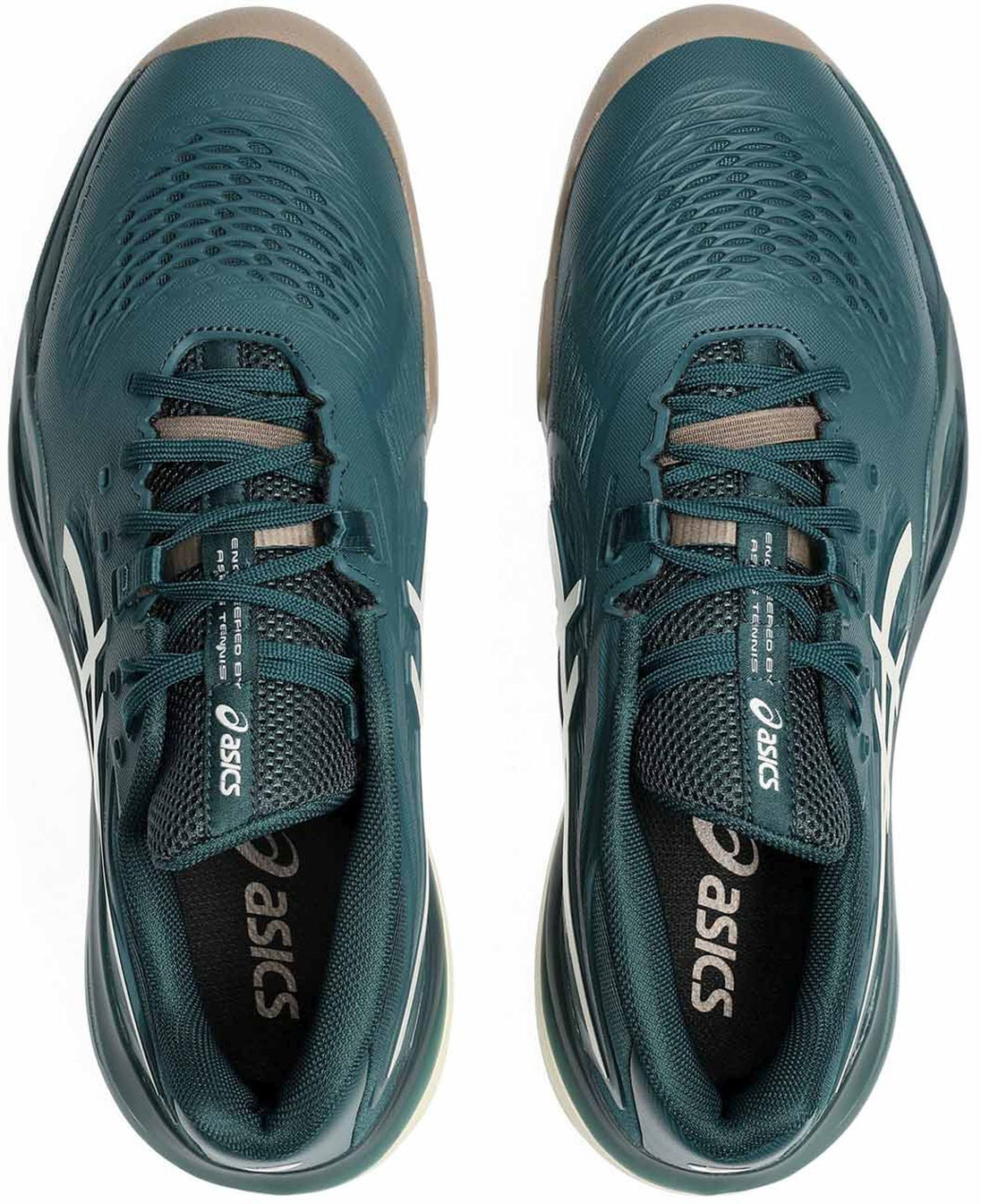 1041A487-300 Asics Men's Gel-Resolution X Wide Tennis Shoes (Saxon Green/Birch)