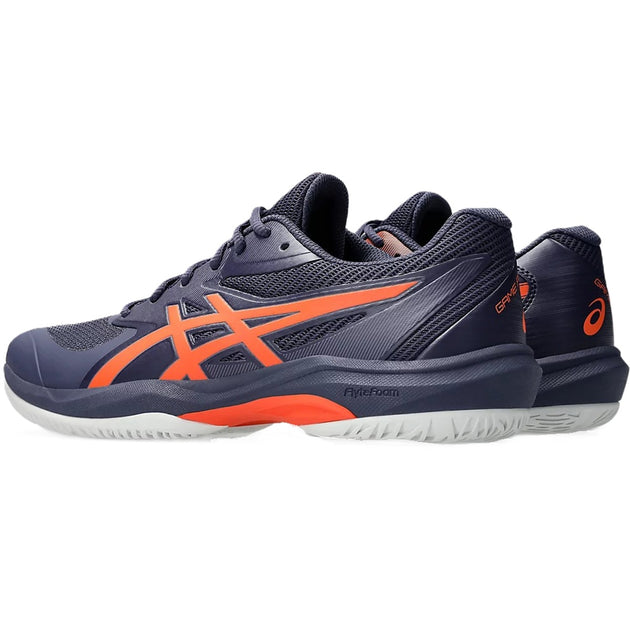 1041A489-500 Asics Men’s Game FF Tennis Shoes (Indigo/Nova Orange)