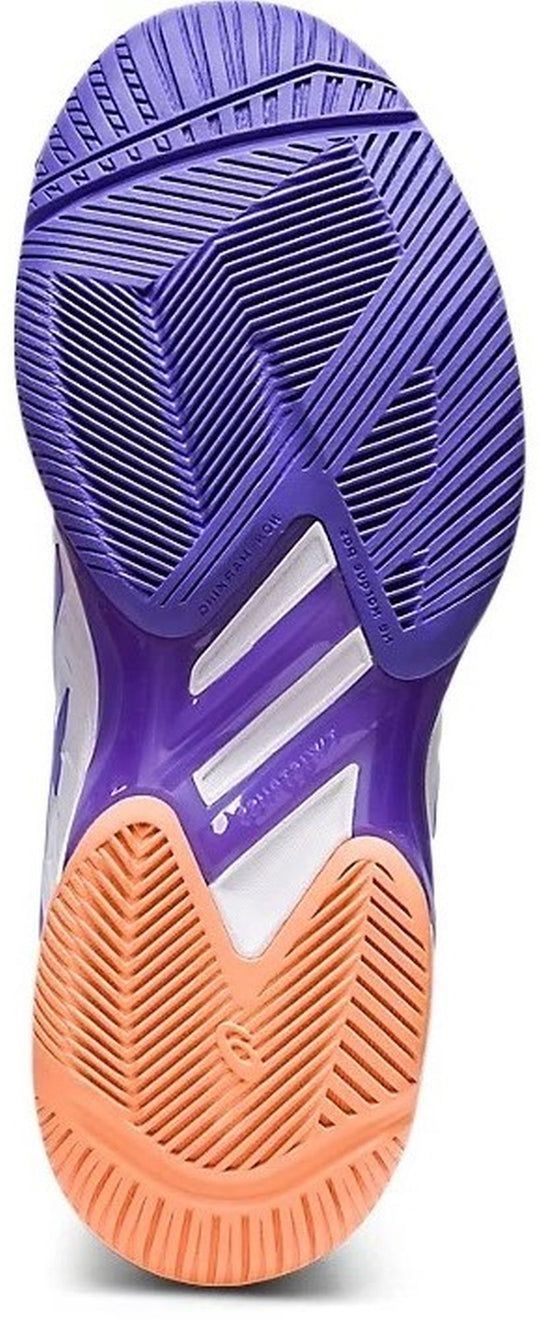 1042A136-104 Asics Women's Solution Speed FF 2 Tennis Shoes (White/Amethyst)