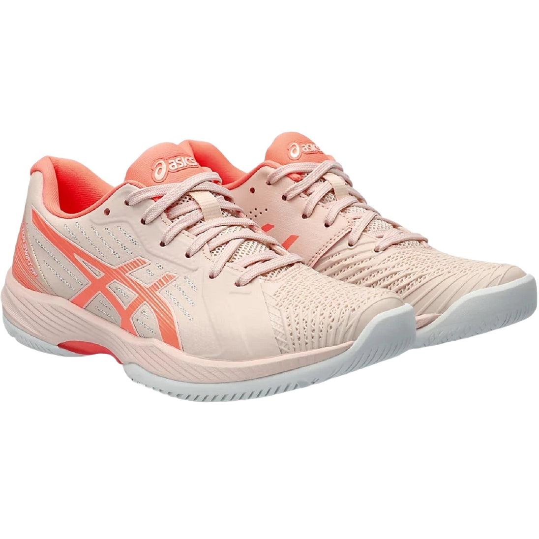 1042A197-701 Asics Women's Solution Swift FF Tennis Shoes (Pearl Pink/Sun Coral)