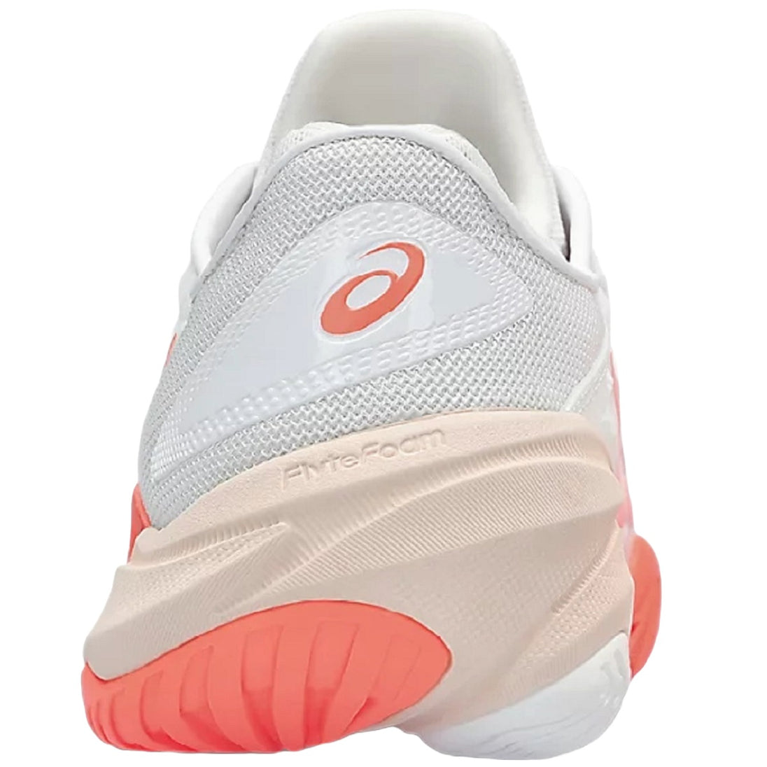1042A220-103 Asics Women's Court FF 3 Tennis Shoes (White/Sun Coral)