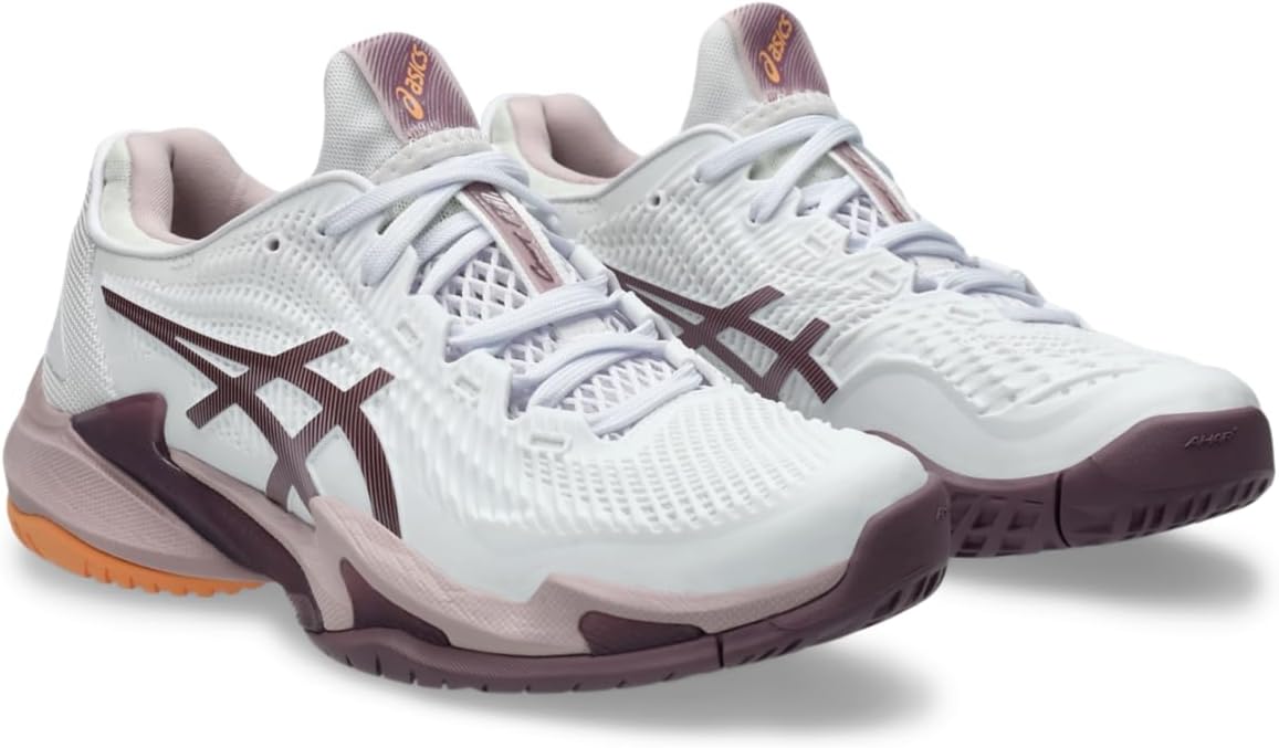 1042A220-104 Asics Women's Court FF 3 Tennis Shoes (White/Watershed Rose)