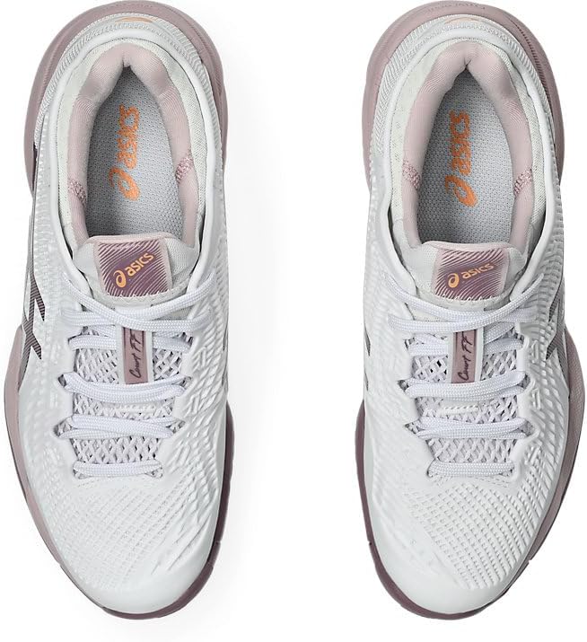 1042A220-104 Asics Women's Court FF 3 Tennis Shoes (White/Watershed Rose)