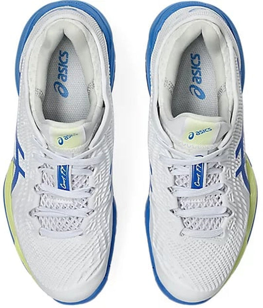 1042A220-105 Asics Women's Court FF 3 Tennis Shoes (White/Illusion Blue)