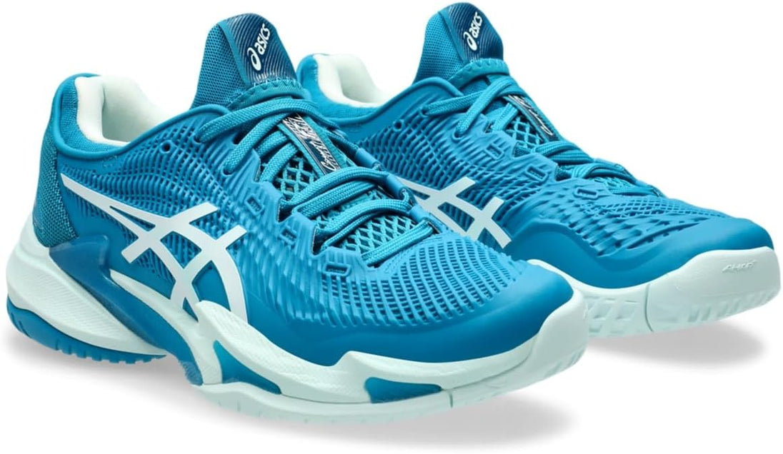 1042A220-401 Asics Women's Court FF 3 Tennis Shoes (Teal Blue/White)