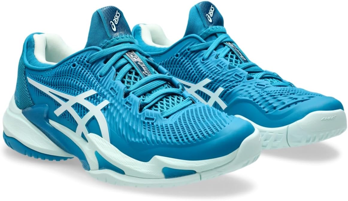 1042A220-401 Asics Women's Court FF 3 Tennis Shoes (Teal Blue/White)