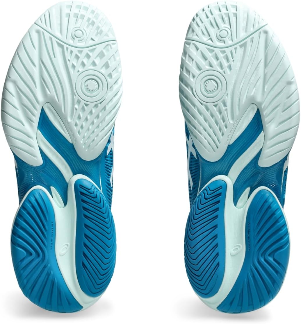 1042A220-401 Asics Women's Court FF 3 Tennis Shoes (Teal Blue/White)