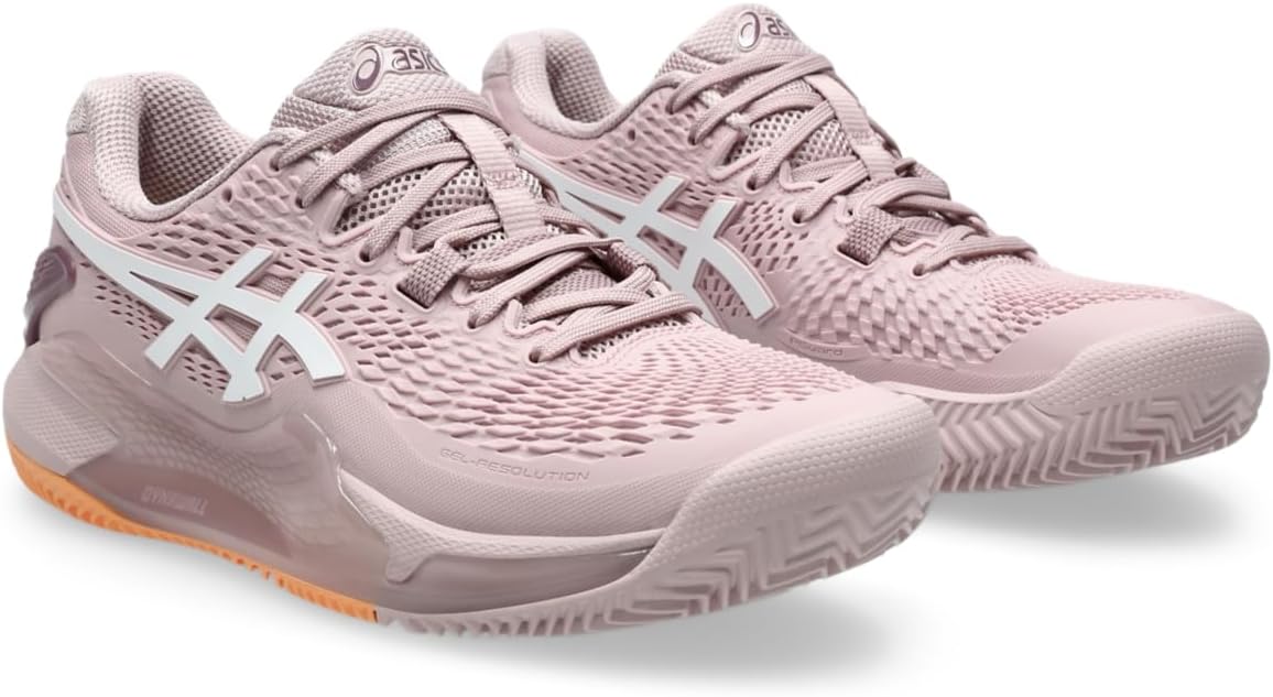 1042A224-701 Asics Women's Gel-Resolution 9 Clay Tennis Shoes (Watershed Rose/White)