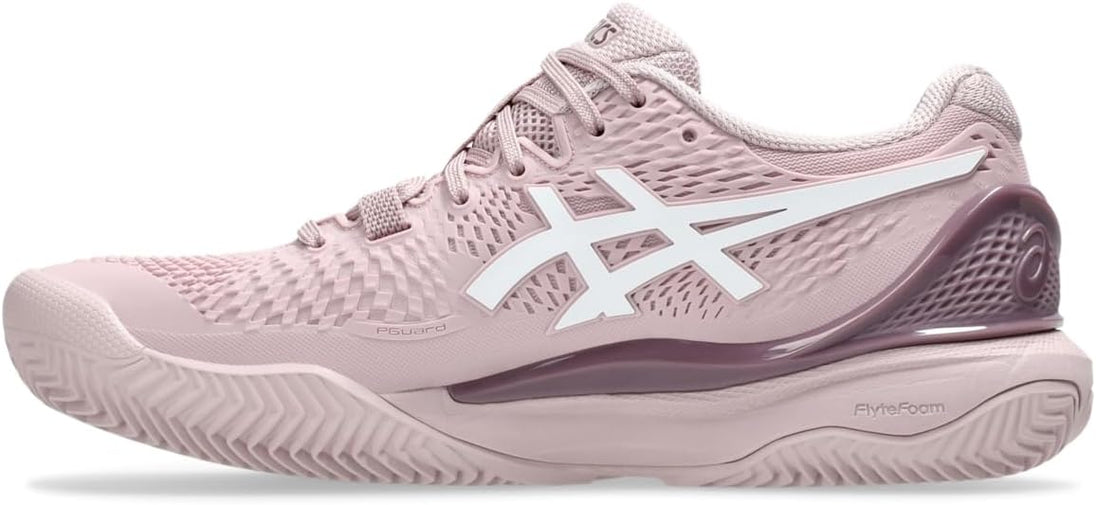 1042A224-701 Asics Women's Gel-Resolution 9 Clay Tennis Shoes (Watershed Rose/White)